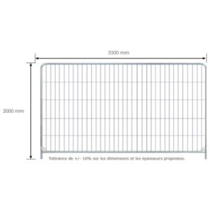 Clôture de chantier arrondie renforcée