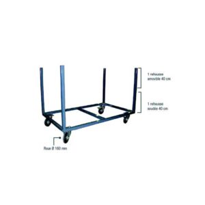 Chariot tables avec rehausses