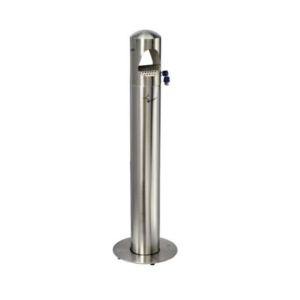 Cendrier inox sur pied